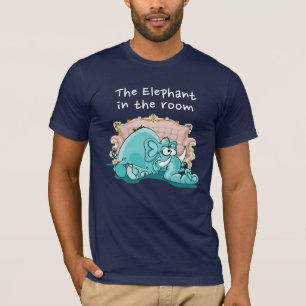 T-shirt L'Éléphant Dans Le Dessin De La Chambre