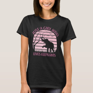 T-shirt L'éléphant est mon animal d'esprit Juste une fille