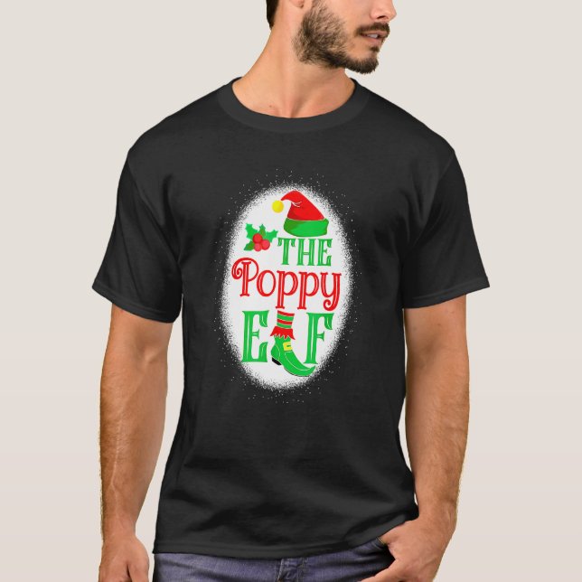 T-shirt L'elfe coquelicot correspondant à l'elfe de Noël d (Devant)