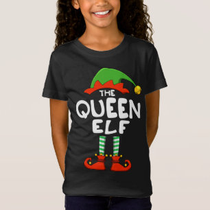T-Shirt L'elfe de la reine amusant jumelé Noël de famille