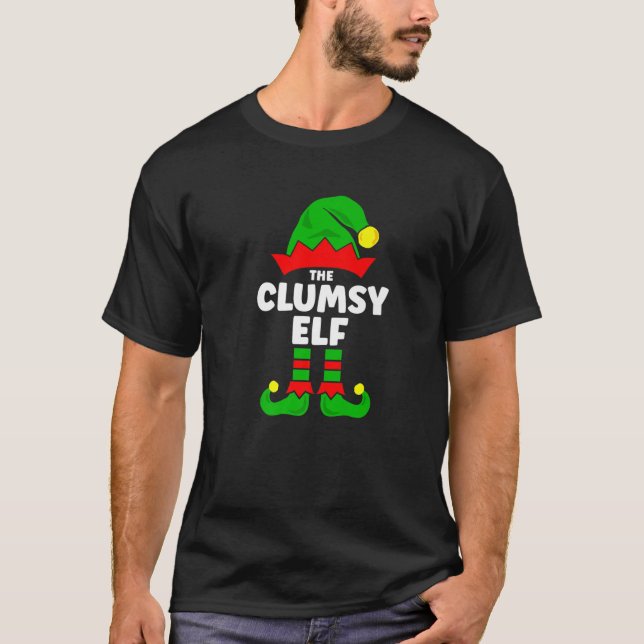 T-shirt L'Elfe maladroit - Drôle décor de Noël (Devant)