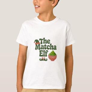 T-shirt L'Elfe Matcha Drôle de Noël Buveurs de Boisson Mat
