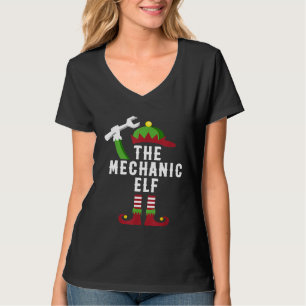 T-shirt L'Elfe Mécanicien Noël Pour Mécanicien