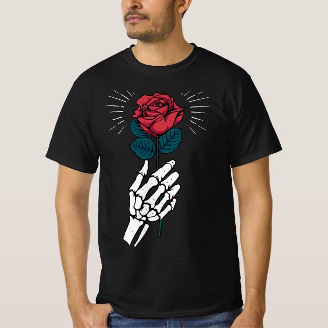 T-shirt L'embrace de Squelette : Les sous-vêtements Roses (Devant)