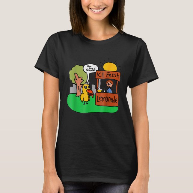 T-shirt Lémérite Fraîche De Glace A Des Raisins Canard (Devant)