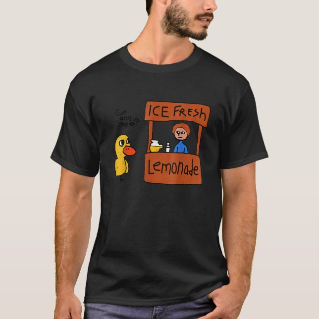 T-shirt Lémérite Fraîche De Glace A Des Raisins Canard (Devant)