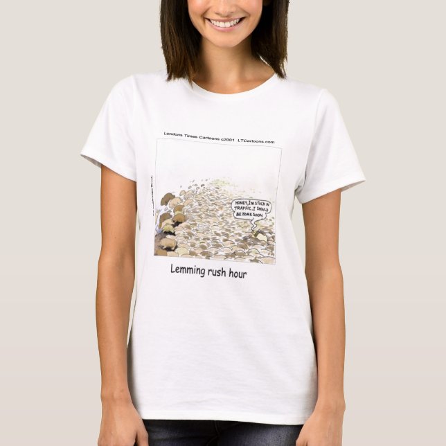 T-shirt Lemmings Rush Hour Drôle (Devant)