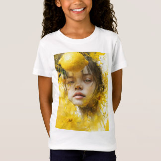 T-Shirt Lemon Zest : Un portrait de la radiance juvénile"