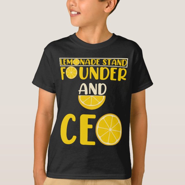 T-shirt Lemonade Stand Boys Girl Funny CEO (Devant)