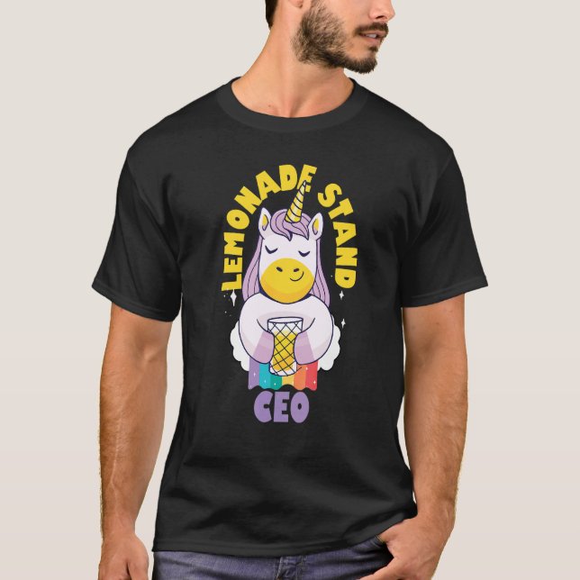 T-shirt Lemonade Stand Ceo Pour Entrepreneur Kids Unicorn (Devant)