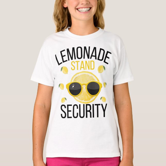 T-shirt Lemonade Stand Security Pour Enfants Fête D'Été (Devant)