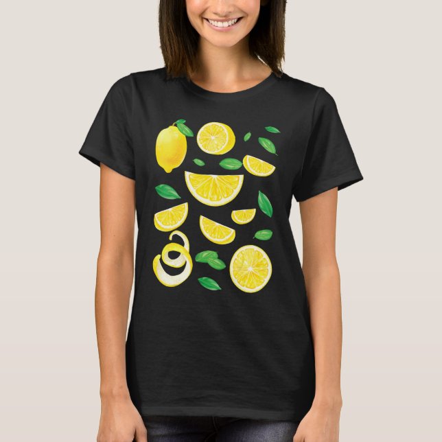 T-shirt Lemons Lemon Slices Fruit Slices Lemonade Citrus S (Devant)