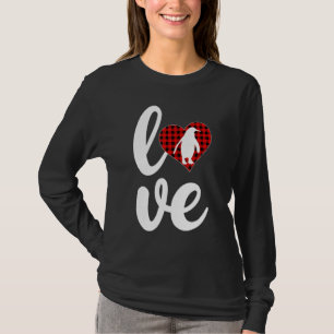 T-shirt L'empereur Penguin Buffalo Plaid Love Penguin Vale