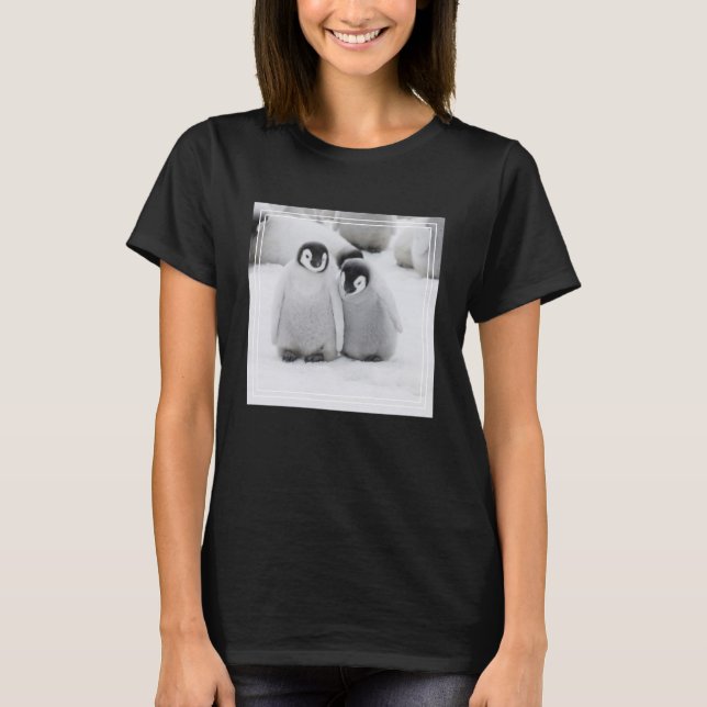 T-shirt L'empereur Penguin Chicks sur la glace en Antarcti (Devant)
