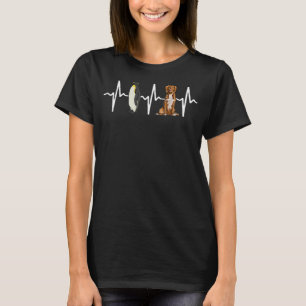 T-shirt L'empereur Penguin Duck Tolling Retriers Hearbeat