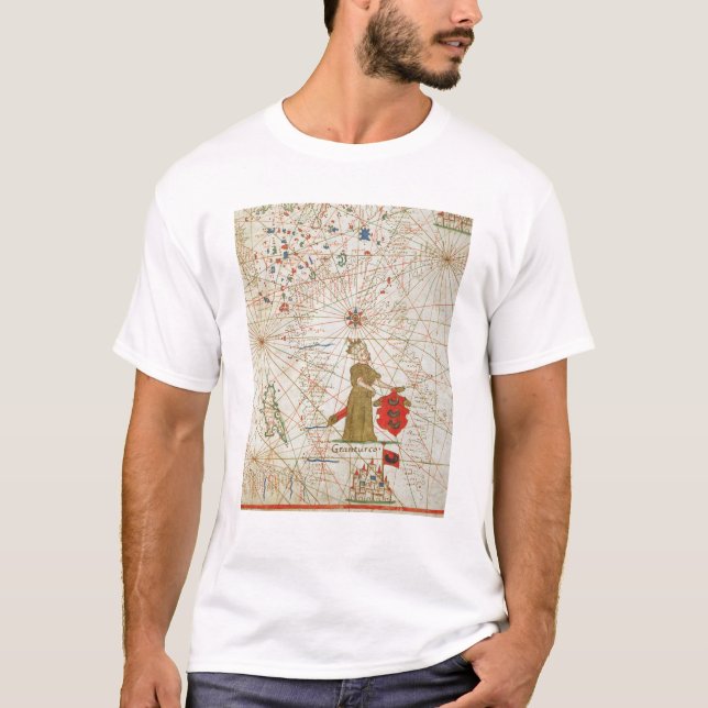 T-shirt L'empire turc, d'un atlas nautique, 1646 (Devant)