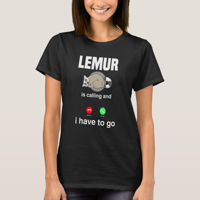 T-shirt Lemur Animal Lemur Appelle (Devant)