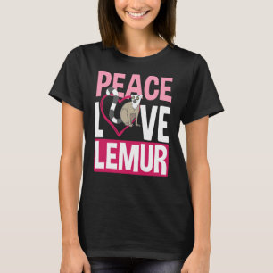 T-shirt Lemur Animal Peace Love Lemur