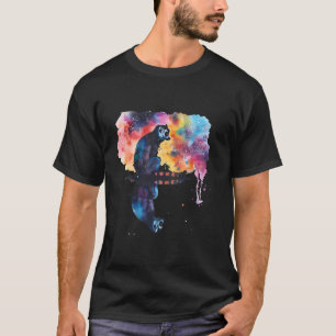 T-shirt Lemur Artwork Splash Motif Nature Amoureux des ani