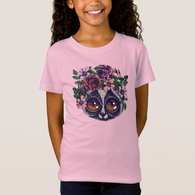 T-Shirt Lémur floral doux (Devant)