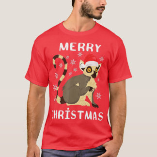 T-shirt Lemur Père Noël Joyeux Noël Lemur Lover Cute Anima