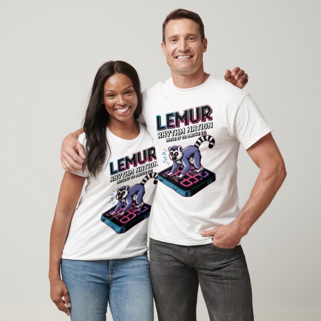 T-shirt Lemur Rhythm Nation Pixel Dance (Unisexe)
