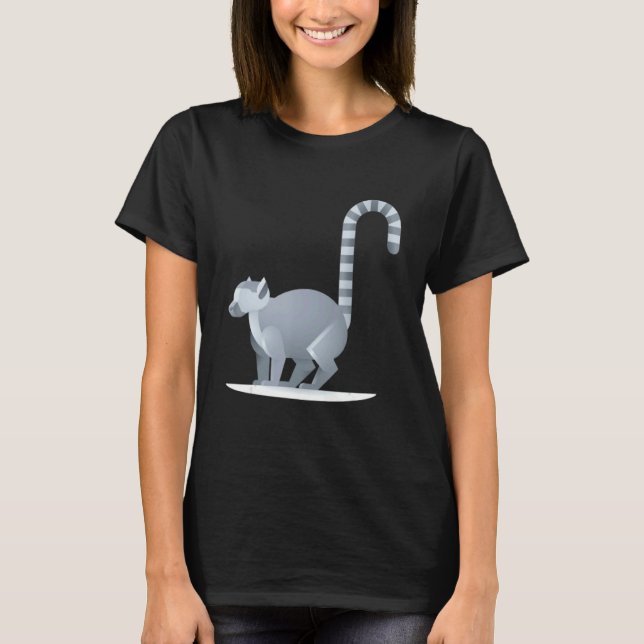 T-shirt Lemur   Ring Tailed Cute Primate (Devant)