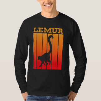 T-shirt Lemur Shadow Silhouette At Sunset
