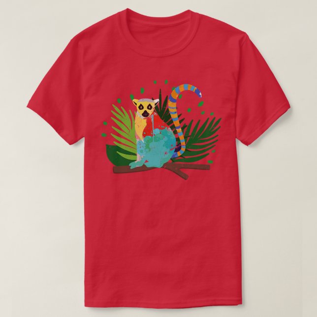 T-shirt Lemur tropical de Madagascar (Design devant)