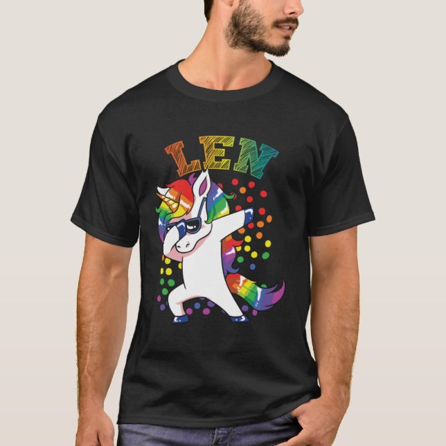 T-shirt Len Dabbing Unicorn (Devant)