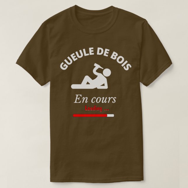T-shirt Lendemain de soirée en cours (Design devant)