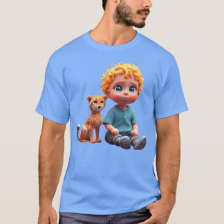 T-shirt L'enfant et les amis du chat