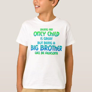 T-shirt L'enfant unique expire - vert bleu de garçon