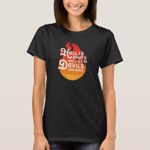 T-shirt L'enfer ardent de William Shakespeare est vide