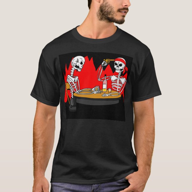 T-shirt L'enfer est pour des squelettes (Devant)