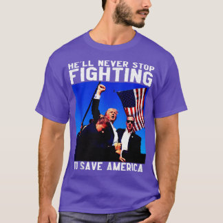 T-shirt L'enfer n'arrête jamais de se battre pour sauver l
