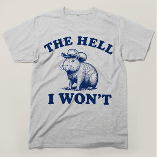 T-shirt L'enfer que je ne veux pas capybara cowboy western