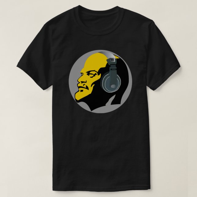T-SHIRT LENIN URBAIN MODERNE AVEC TÉLÉPHONES EN TÊTE (Design devant)