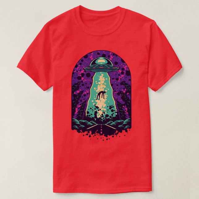 T-shirt L'enlèvement coloré se lève (Design devant)