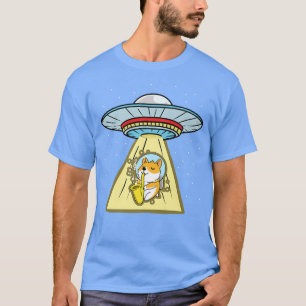 T-shirt L'enlèvement de Corgi Astronaut Saophone