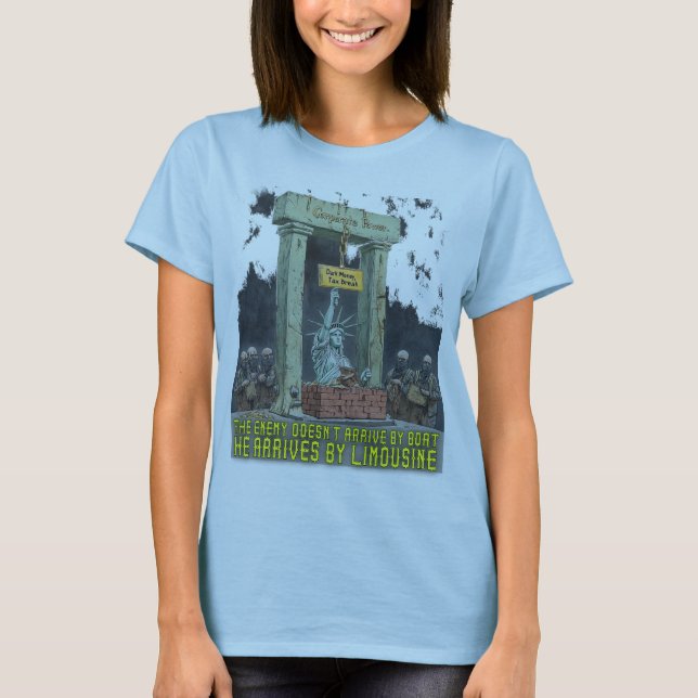 T-shirt L'ennemi n'arrive pas en bateau (Devant)