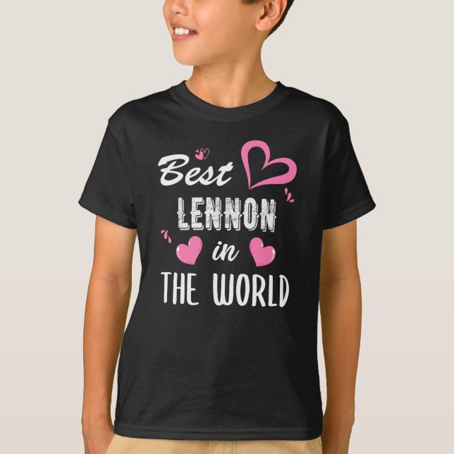 T-shirt Lennon Name, meilleur Lennon au monde (Devant)