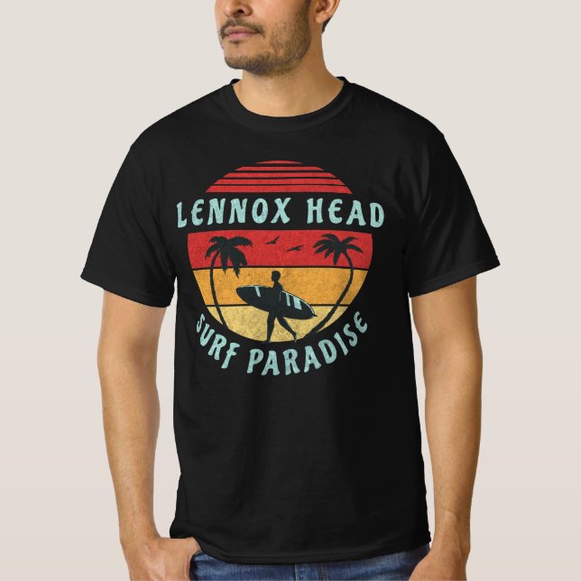 T-shirt Lennox Head Australie Surf Paradise Retro (Devant)