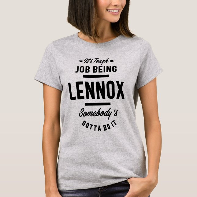 T-shirt Lennox Nom personnalisé Cadeau Anniversaire (Devant)