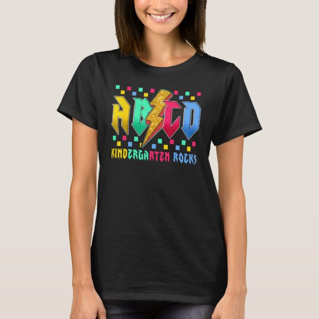 T-shirt L'Enseignant ABCD Revient À L'École En Classe AB (Devant)