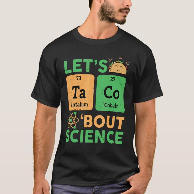 T-shirt L'enseignant Lit Tacos Bout Science Chimie (Devant)
