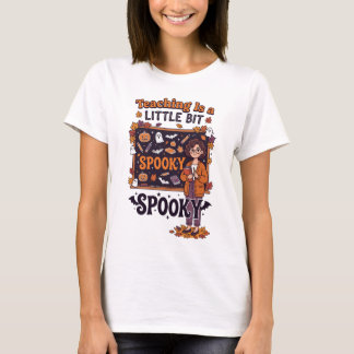 T-shirt L'enseignement est un peu effrayant Halloween reto