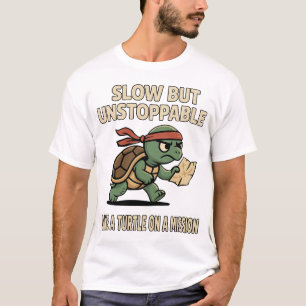 T-shirt Lente mais imparable - Tortue drôle en mission