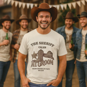 T-shirt L'enterrement de vie de garçon cow-boy mignon et a