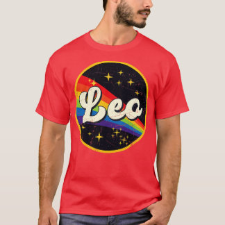 T-shirt Leo Arc-en-ciel dans l'espace Vintage GrungeStyle